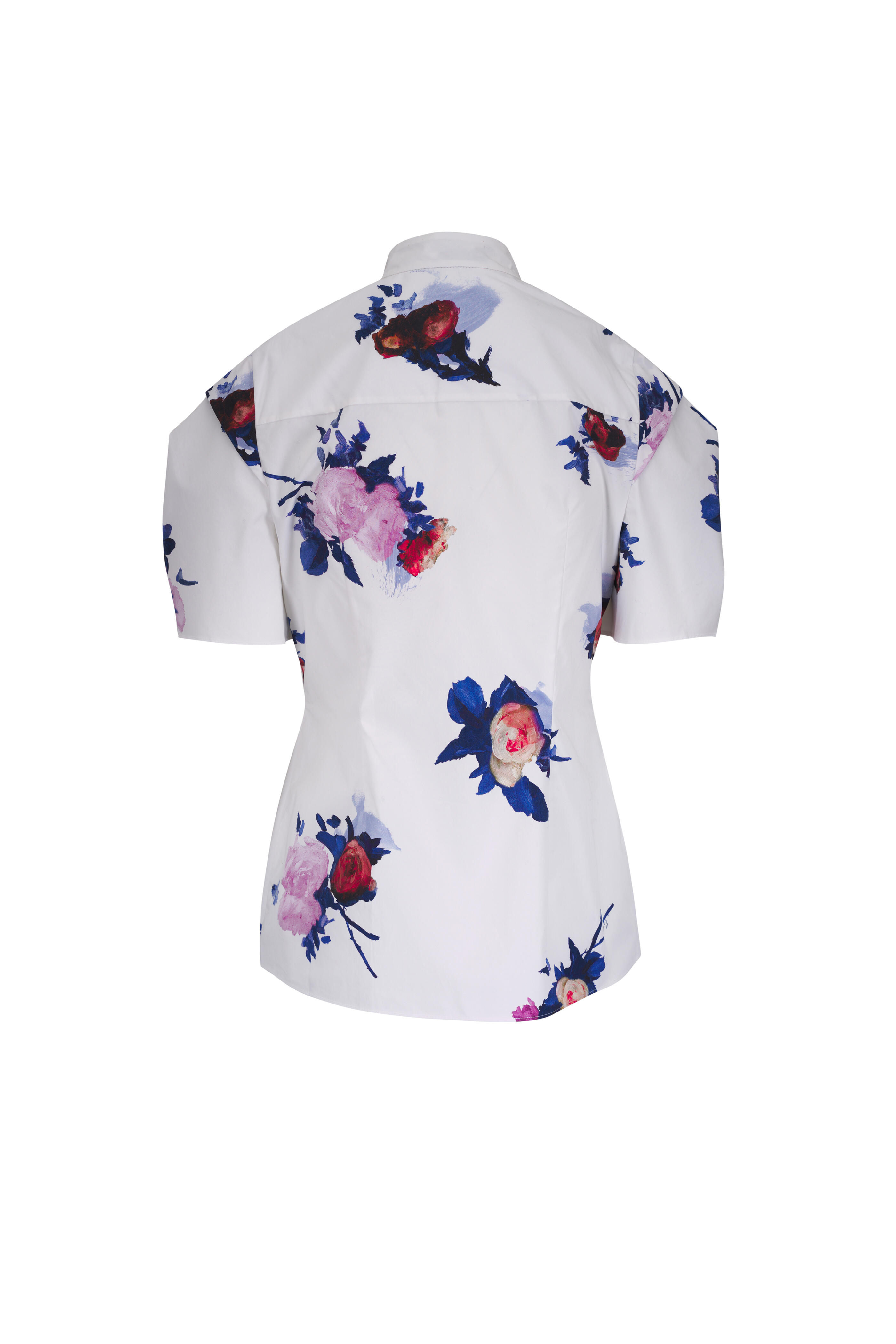 Erdem - White Rose Print Top