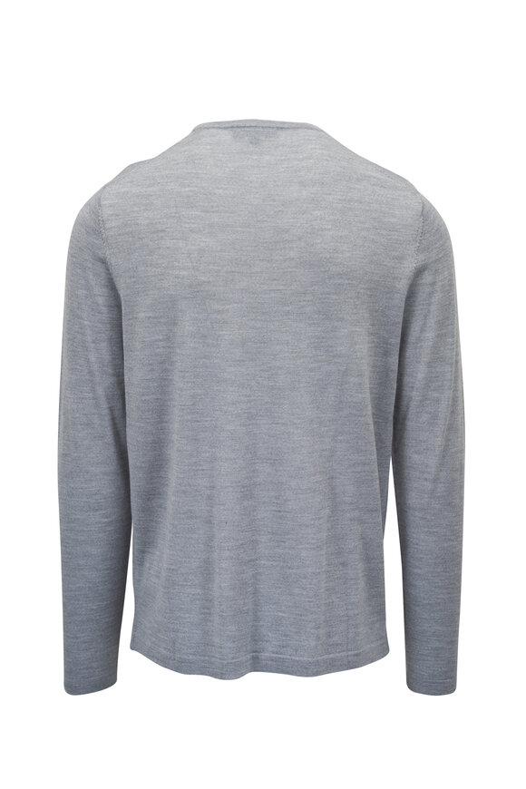 Patrick Assaraf - Charcoal Gray Wool Crewneck Sweater