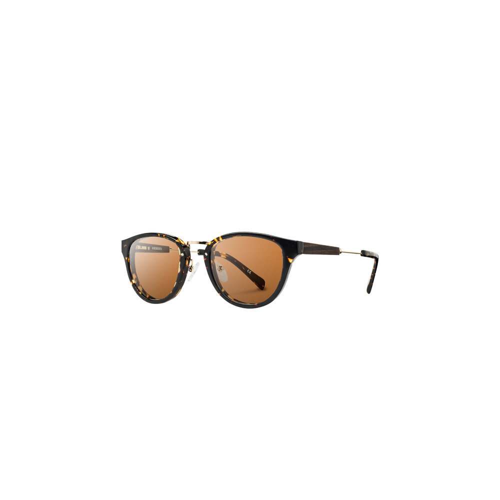 Shwood - Ainsworth Acetate Dark Speckle Round Sunglasses