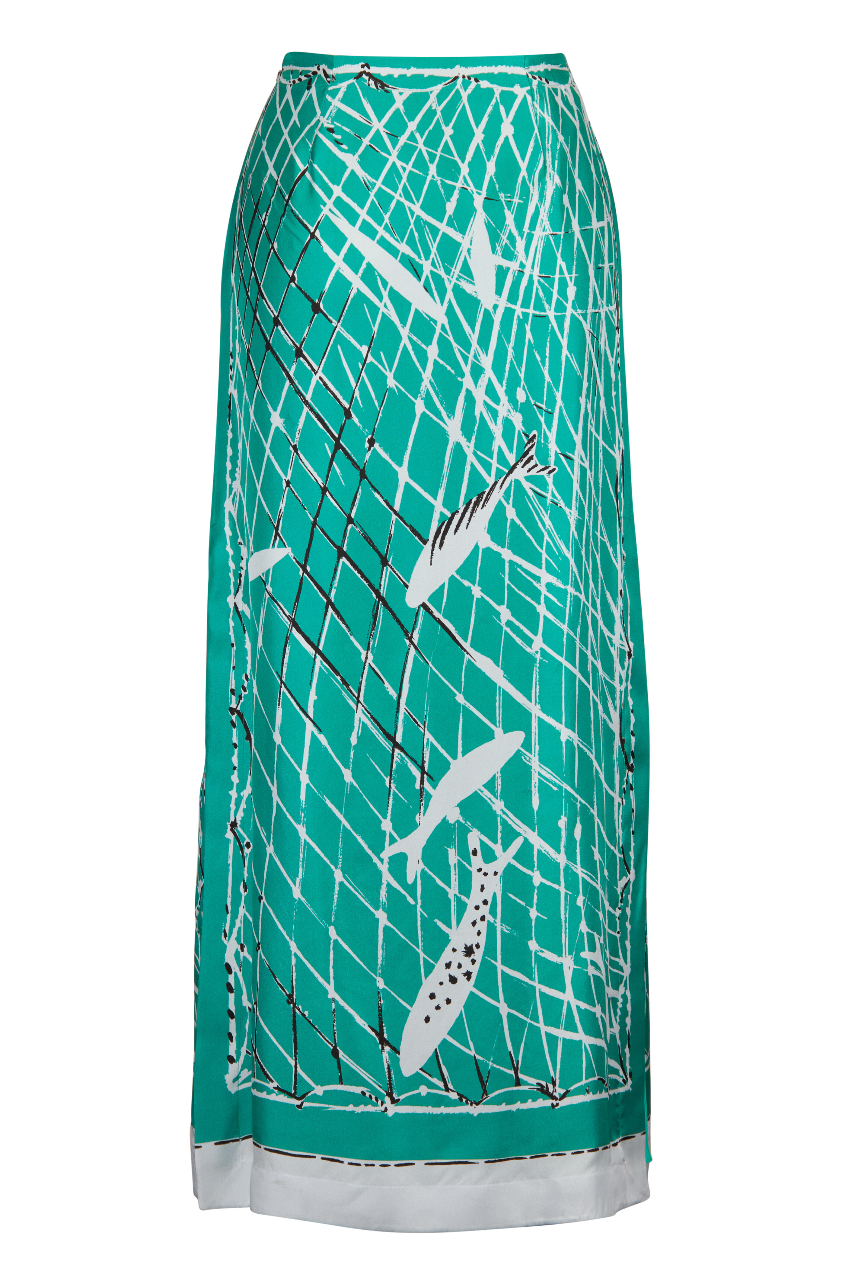Altuzarra - Linnie Turf Fishnet Silk Skirt - view 2