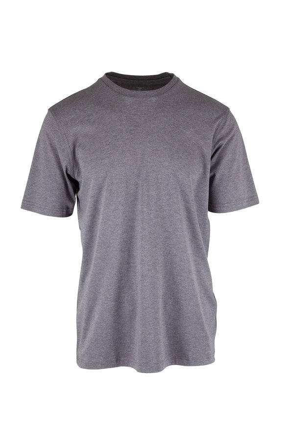 Raffi - Charcoal Cotton Crewneck T-Shirt