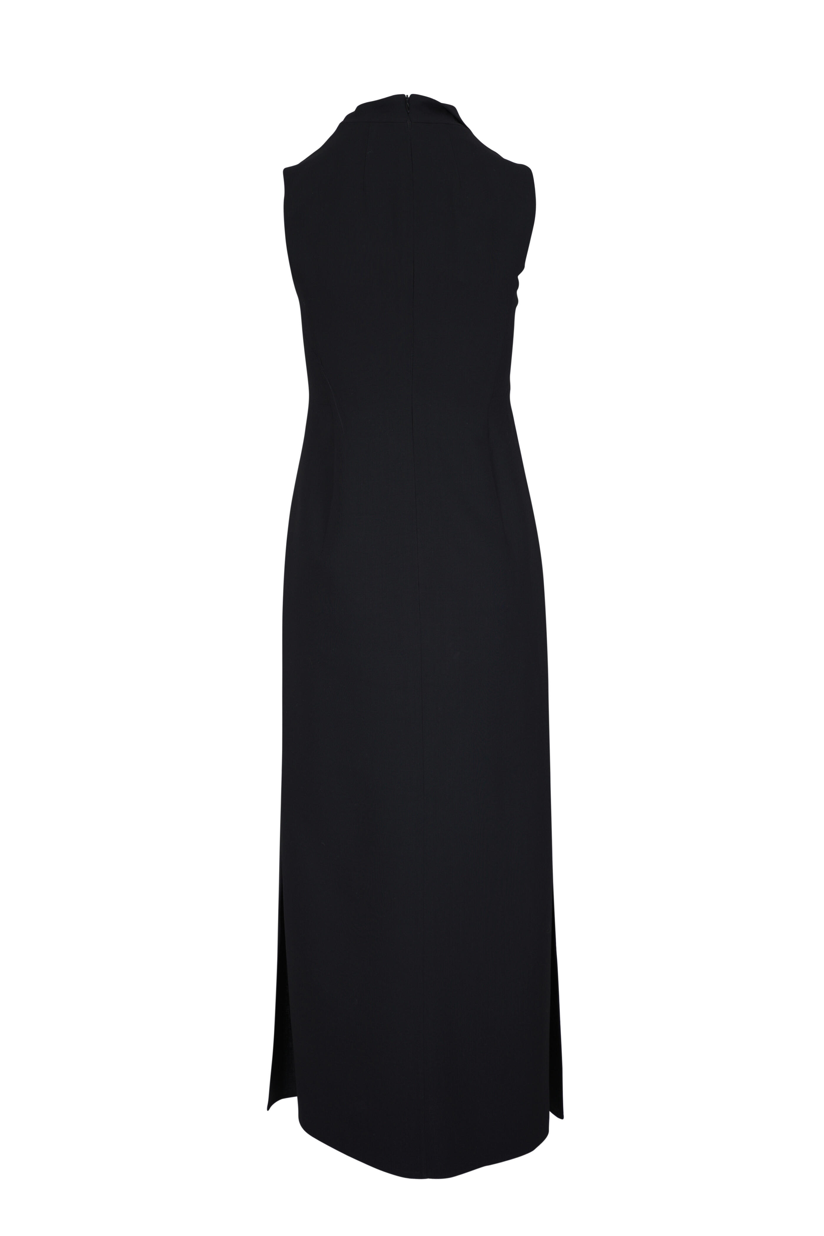 Akris - Black Faux Tux Lapel Dress