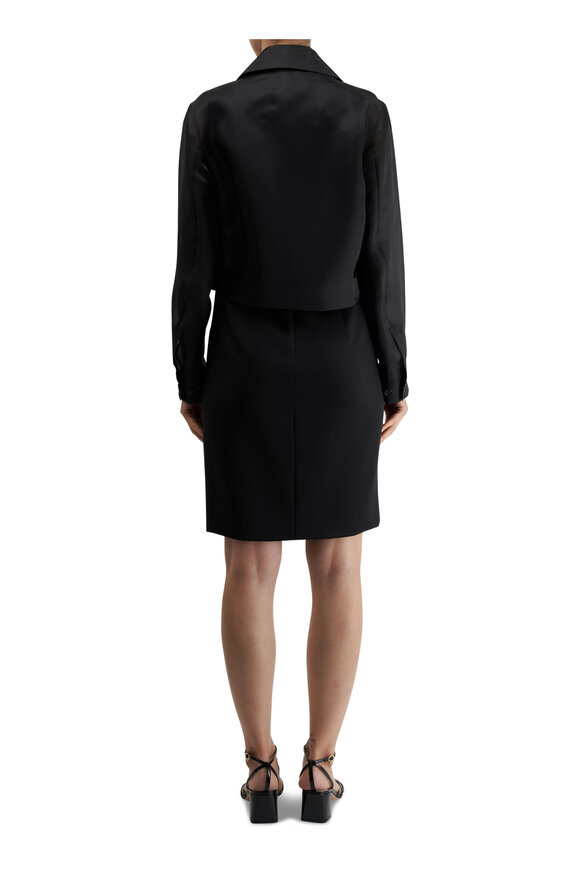 Akris - Black Stretch Silk Sheath Dress