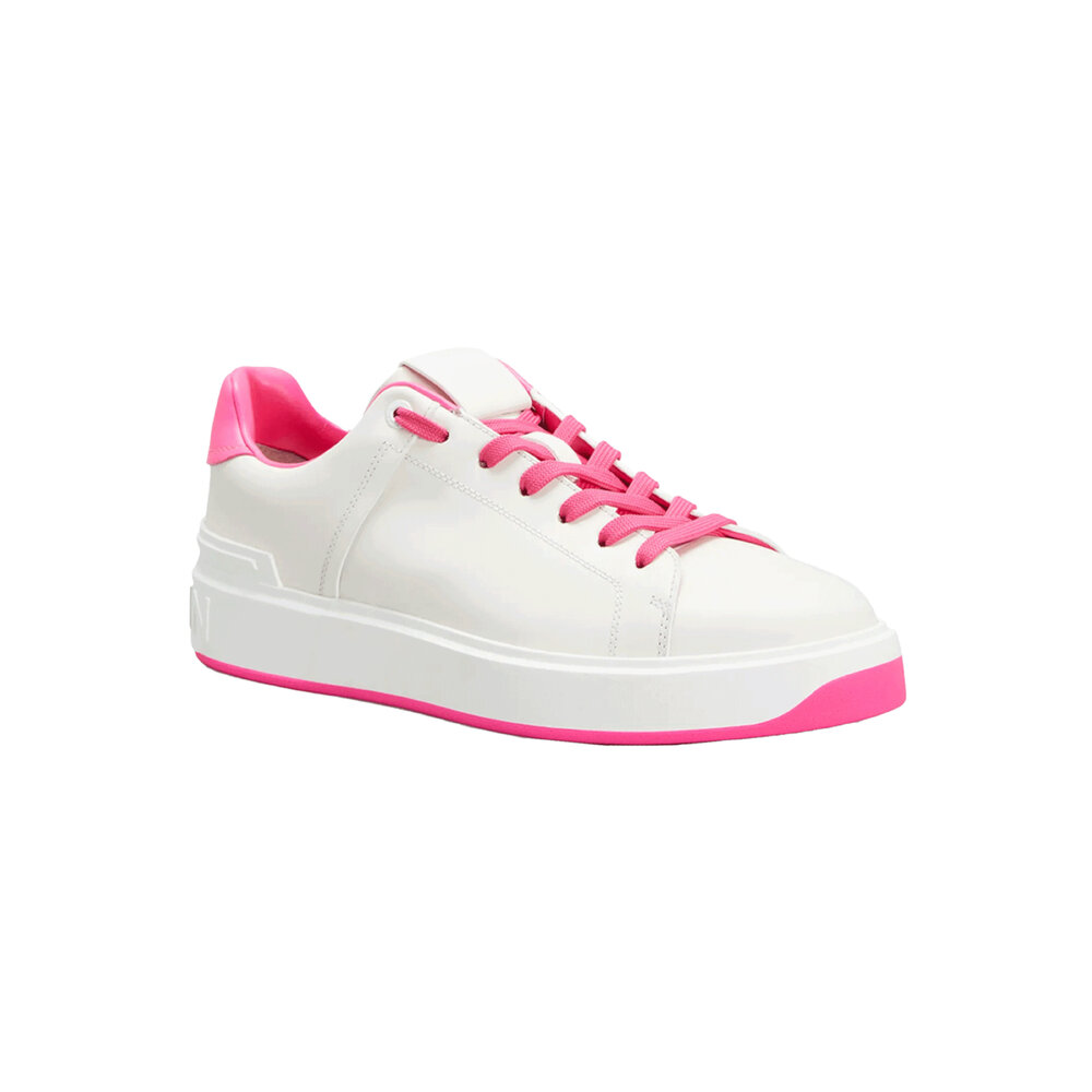 Balmain - B Court Sneaker in Blanc Rose | Mitchell Stores