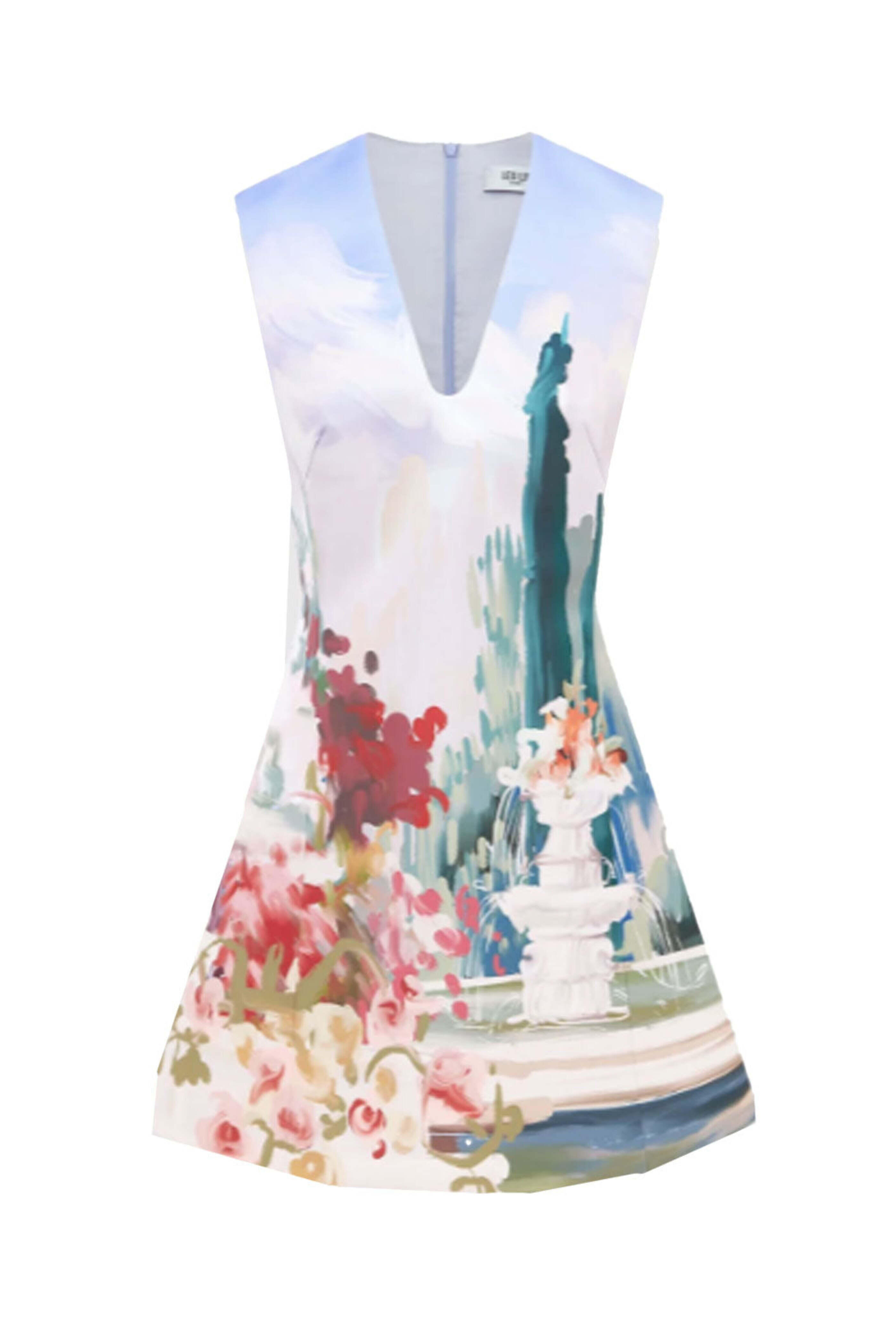 Leo Lin - Jardin Briana V Neck Mini Dress