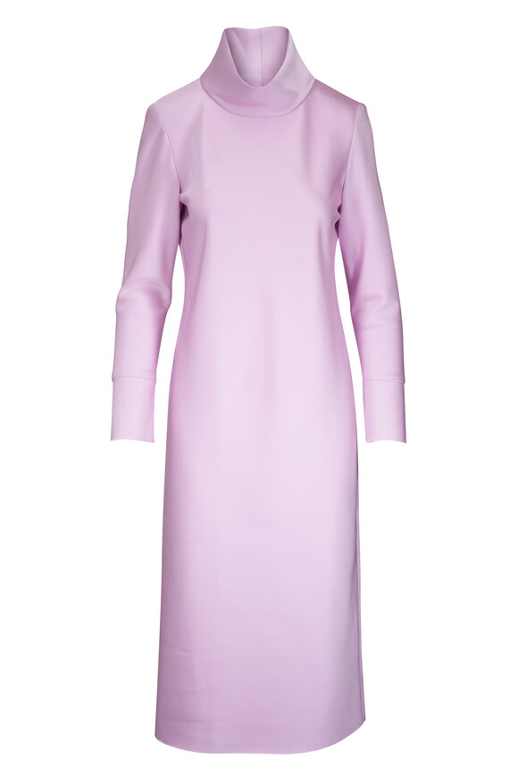 Dorothee Schumacher Shiny Statement Lilac Midi Dress
