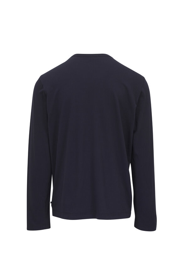 James Perse Navy Cotton Long Sleeve T-Shirt - view 4