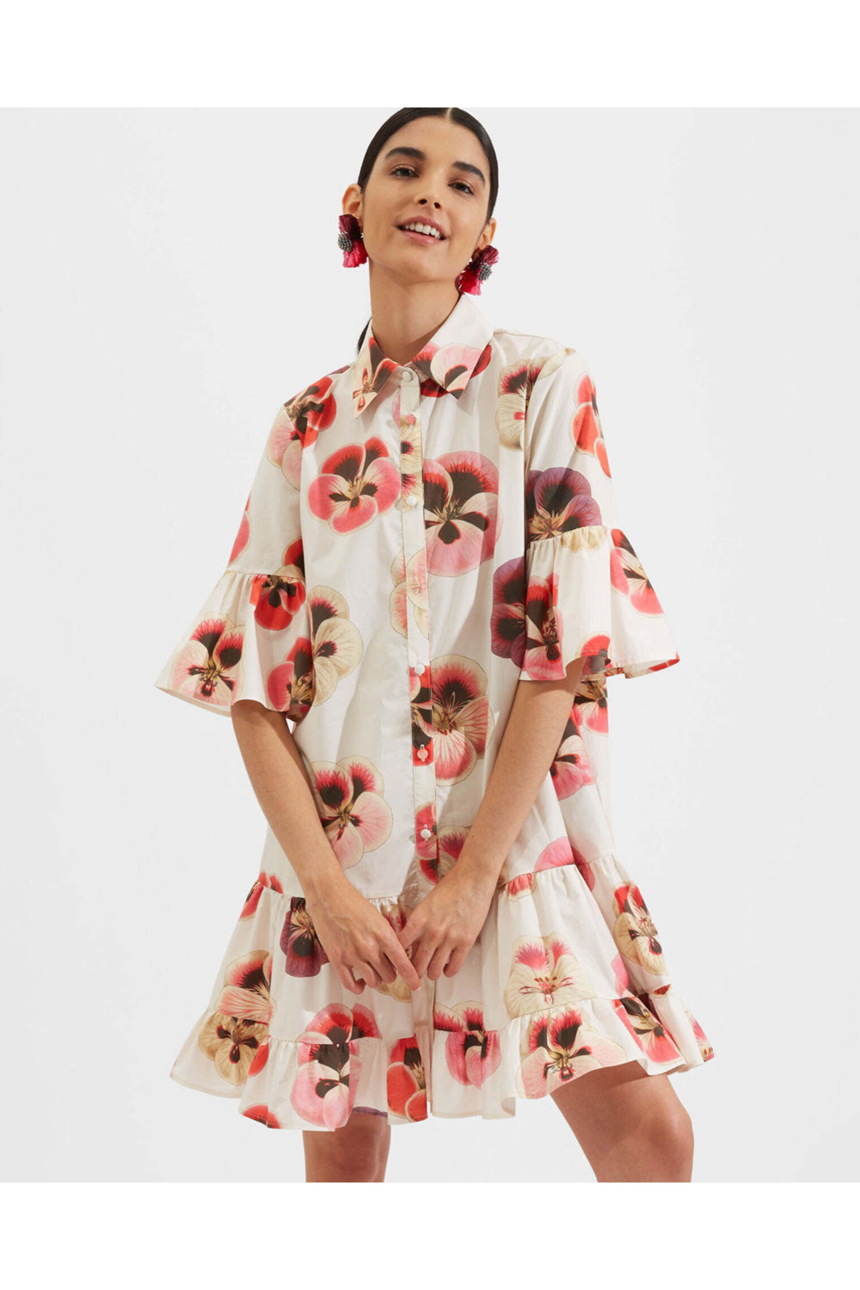 La DoubleJ - Pansy Choux Dress in Cotton Poplin