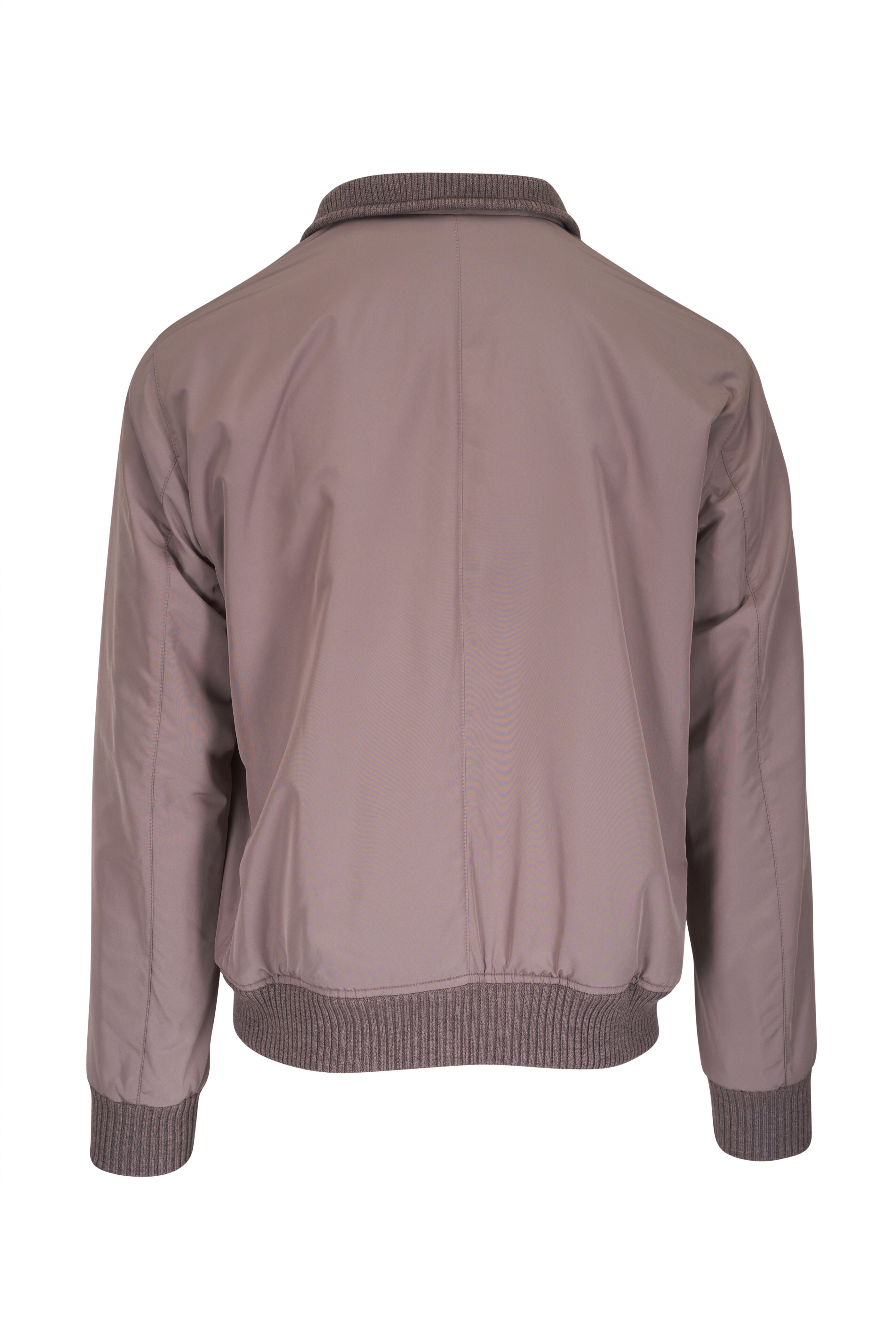 Mandelli - Taupe Cashmere Lined Full Zip Bomber