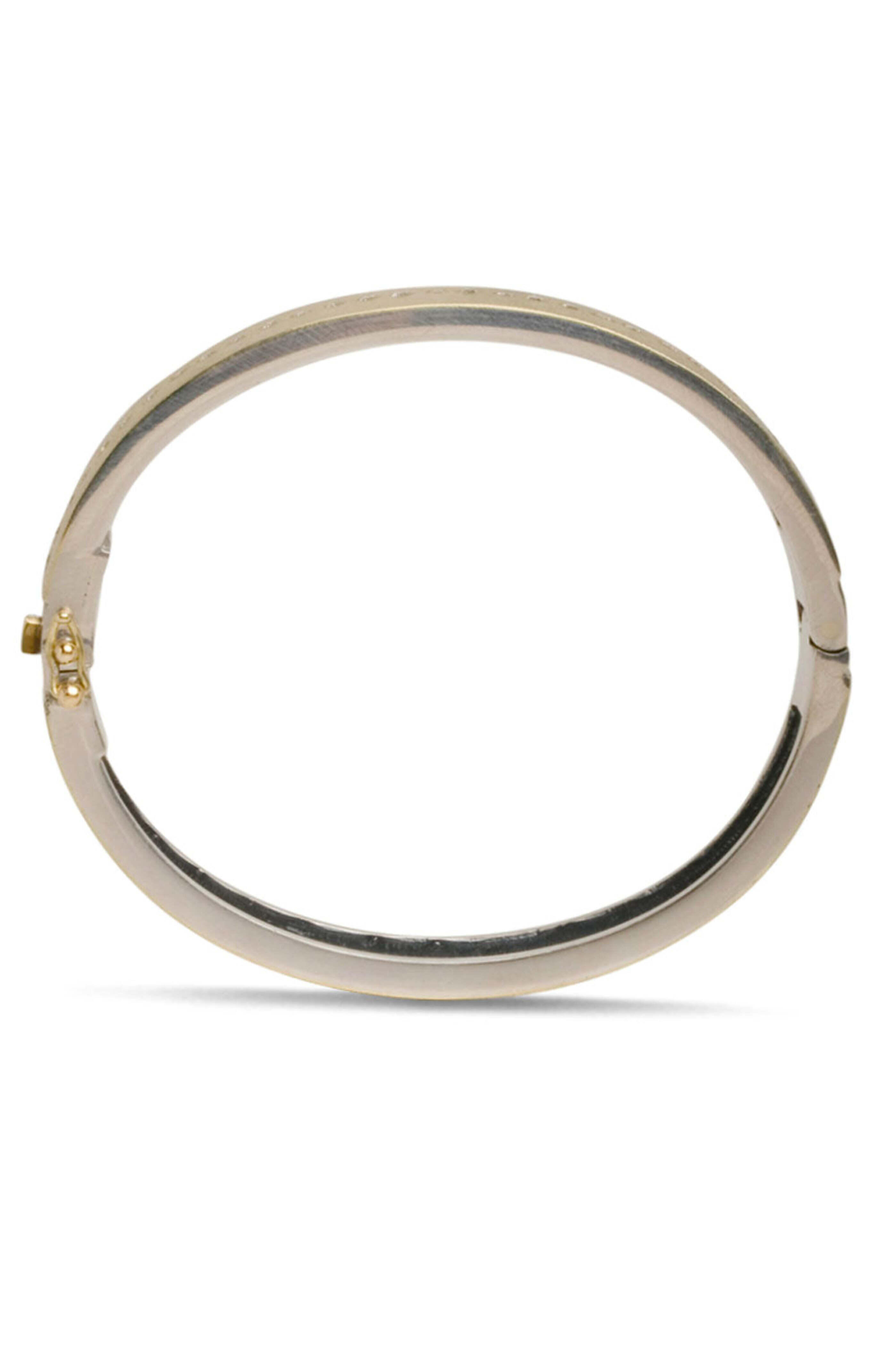 Rene Escobar - Yellow Gold and Diamond Wide Bangle Bracelet
