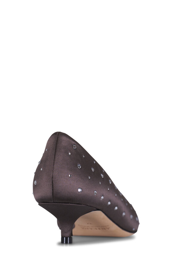 Arteana San Remo Cacao Satin Crystal Pump, 35mm - view 3