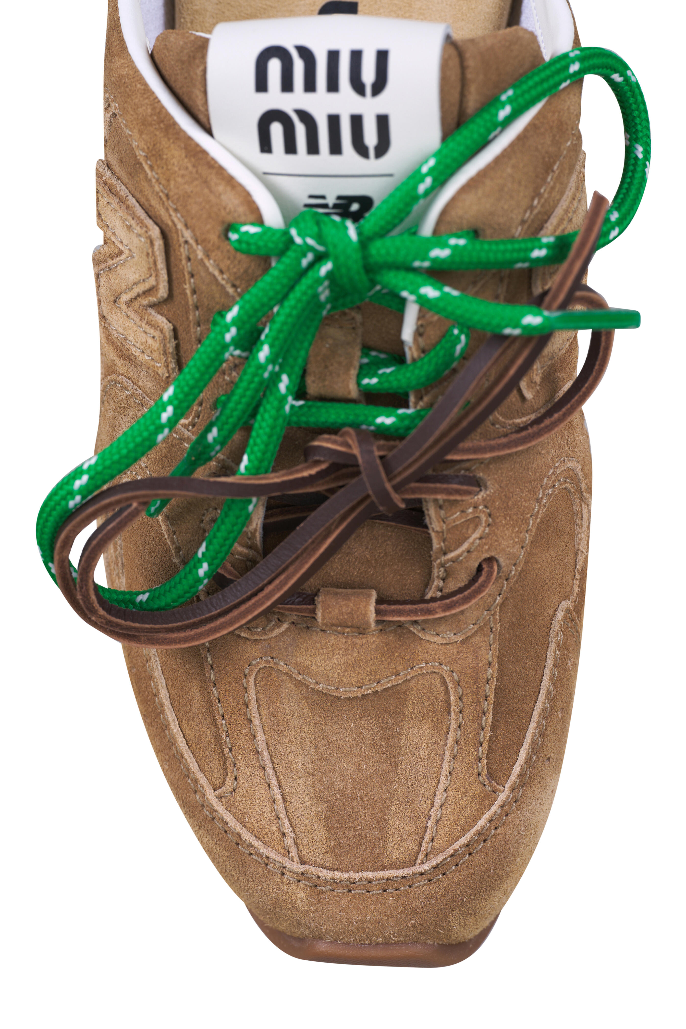 Miu Miu - Ecru 530 SL Faded Suede Slide Sneaker