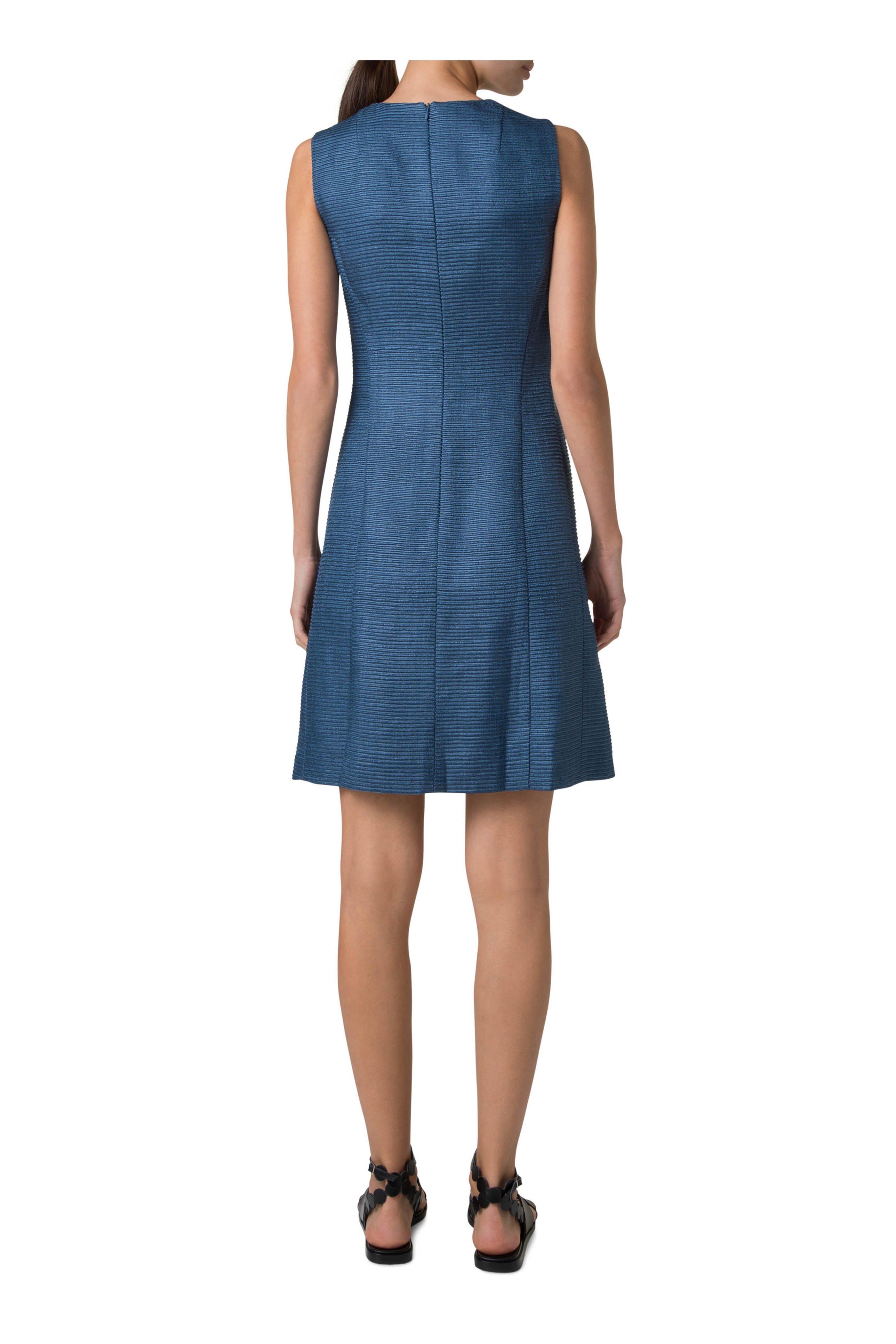 アクリス　AKRIS punto ブルードレス Akris Punto - 3D Carnation Ice Blue Raw Linen Midi Dress