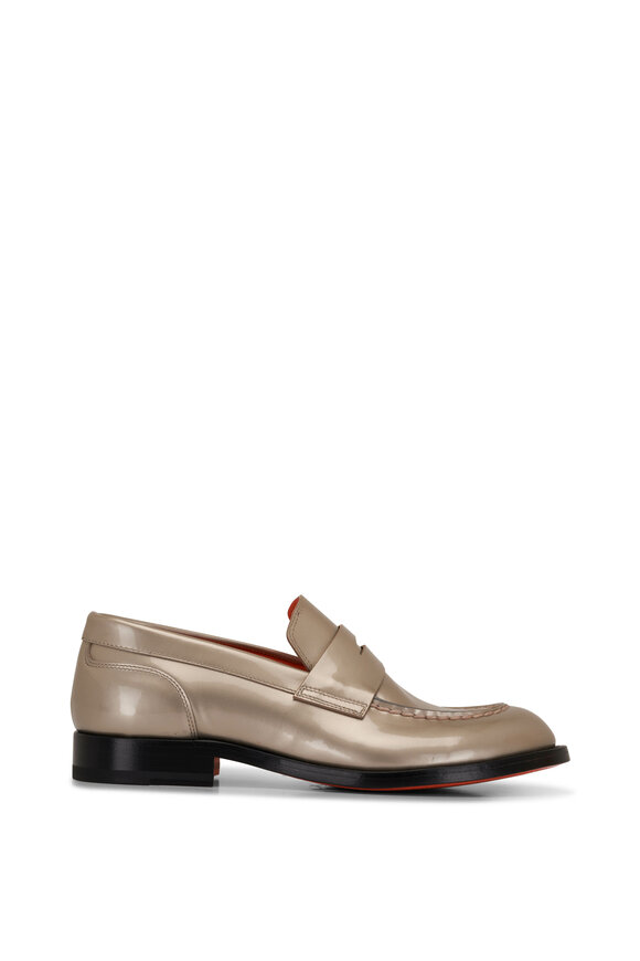 Santoni - Bugloss Gray Patent Leather Loafer