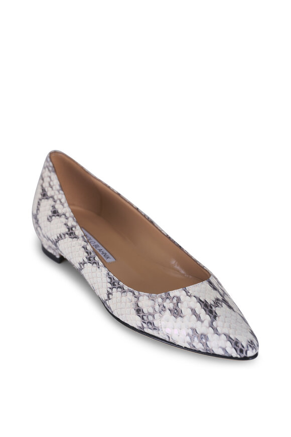 Manolo Blahnik BB Natural Leather Flat - view 1