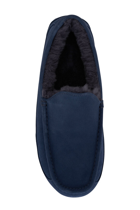 Ugg - Ascot Deep Ocean Suede Shearling Slipper 