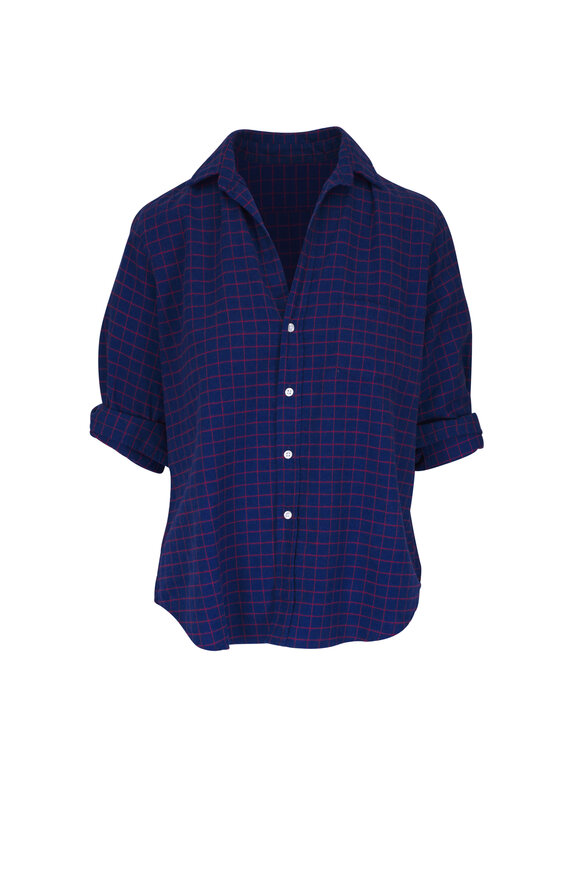 Frank & Eileen Eileen Navy & Red Check Relaxed Button Down