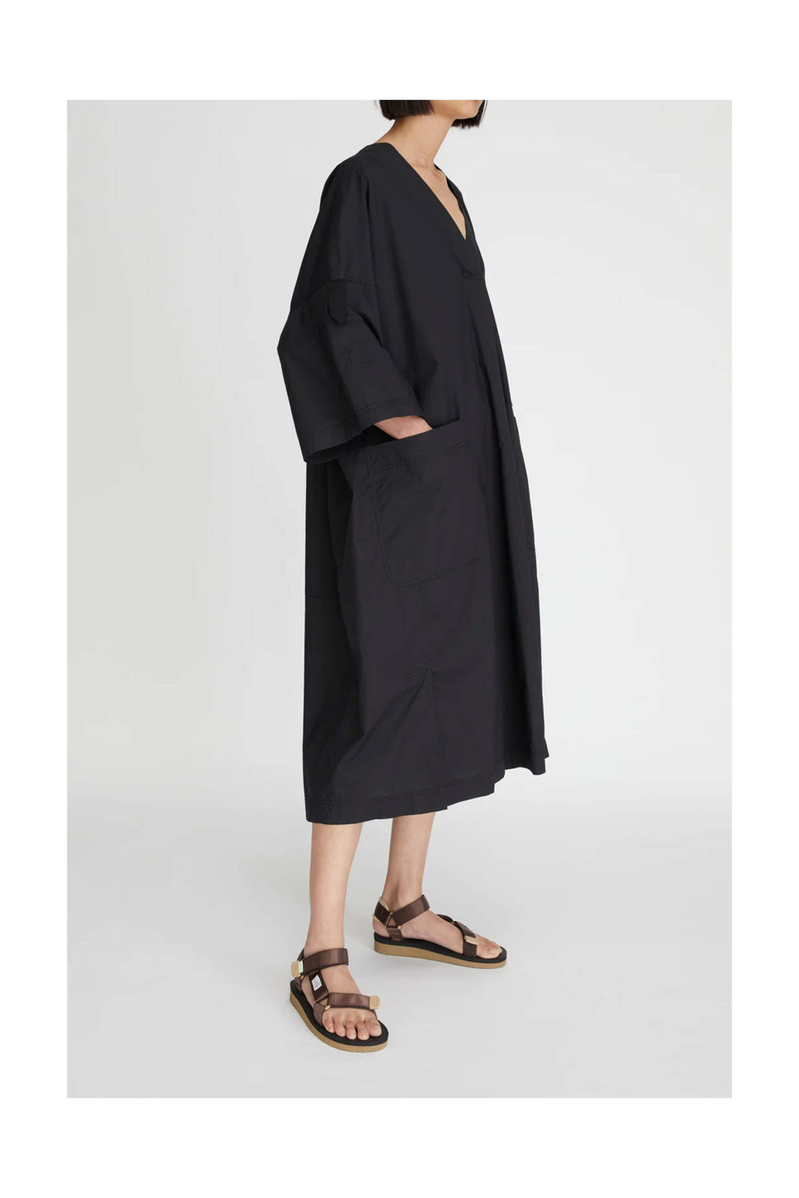 Lee Mathews - Black Oversized Tee Dress