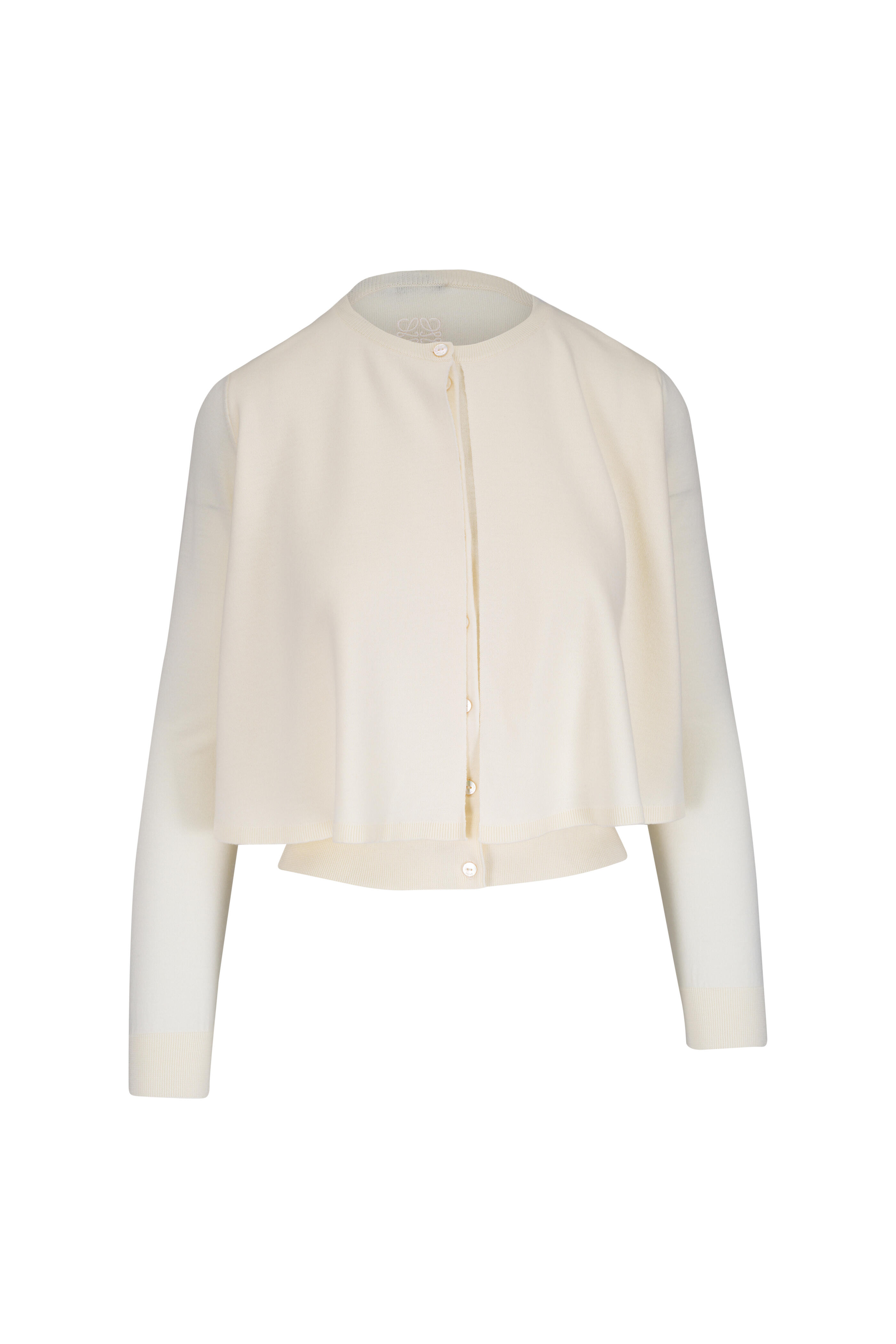 Loewe - White Knit Wool Cardigan