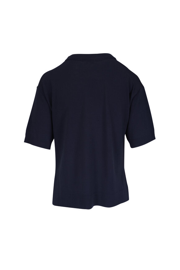 Lafayette 148 New York Ink Merino Wool Double Crewneck Sweater - view 2