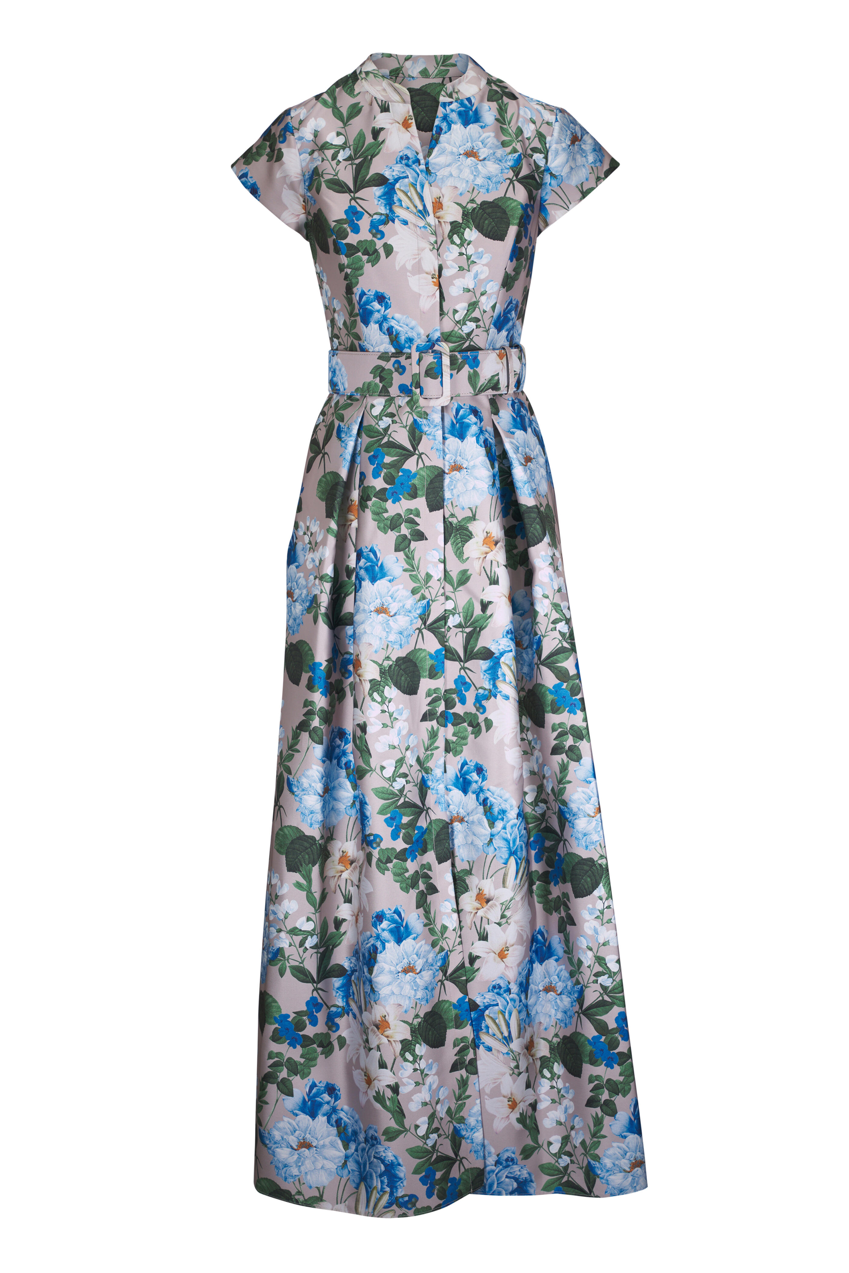 Sachin + Babi - Marta Dune & Dusk Petals Printed Mikado Gown