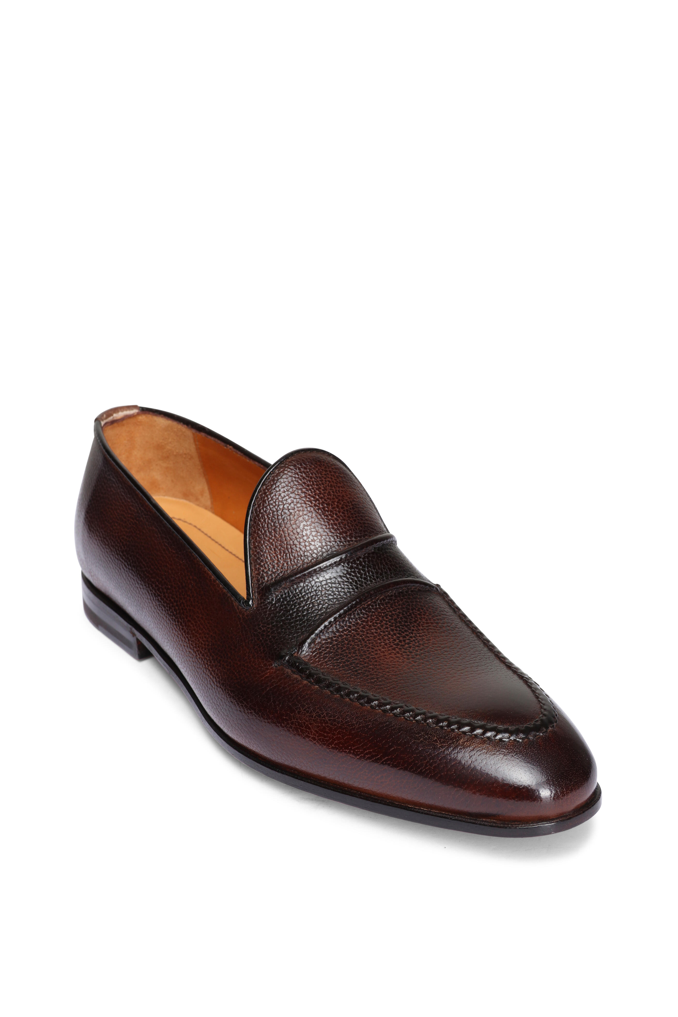Bontoni - Cortese Dark Chocolate Grain Leather Loafer