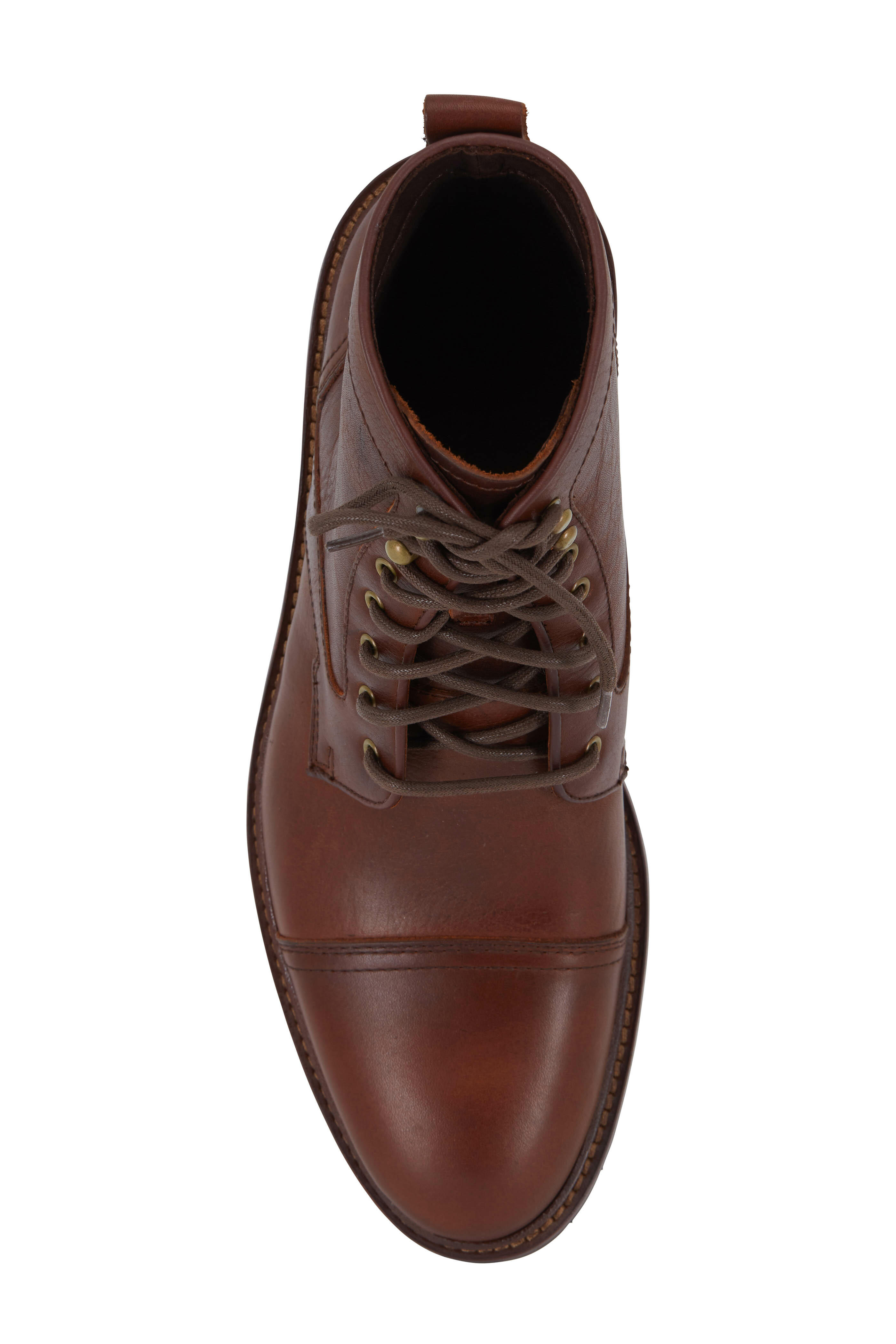 Trask Lawrence Cognac English Oiled Steer Leather Boot