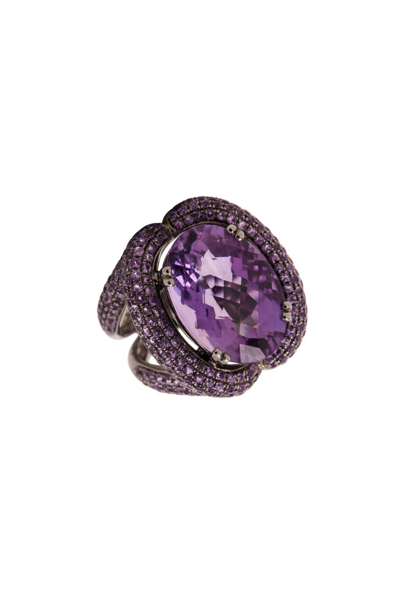 Cairo - Blackened Amethyst Ring