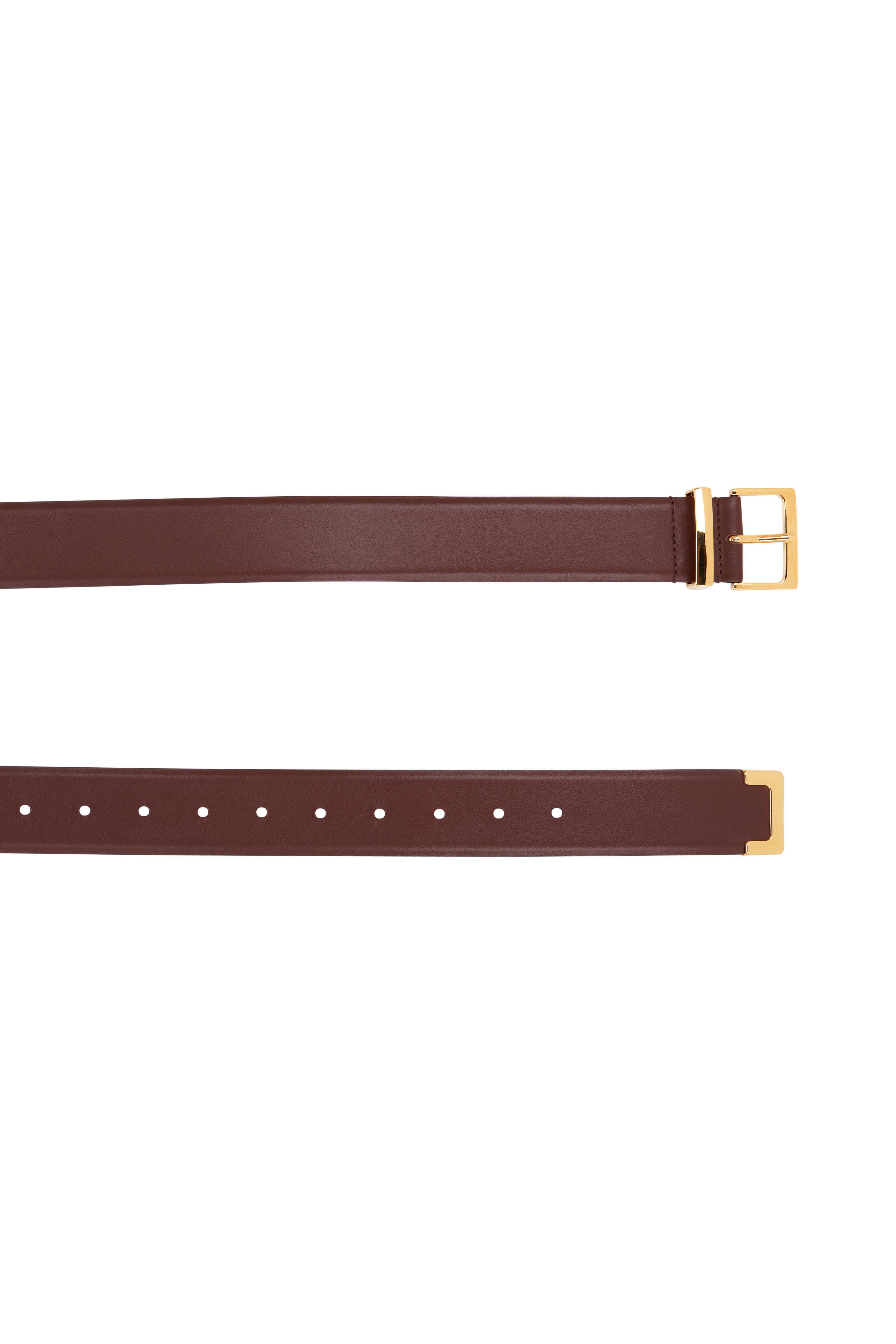 Khaite - Robbi Dark Brown Leather Belt