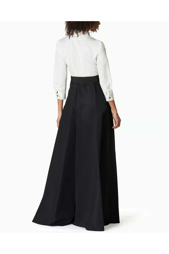 Carolina Herrera Black and White Belted Trench Gown - view 3