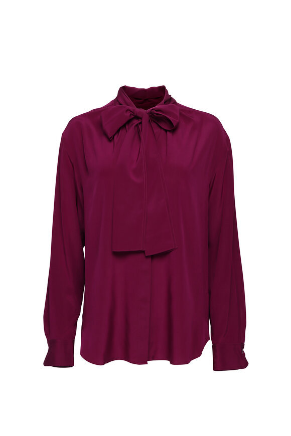 A.L.C. Vivi Jewel Tie Neck Top