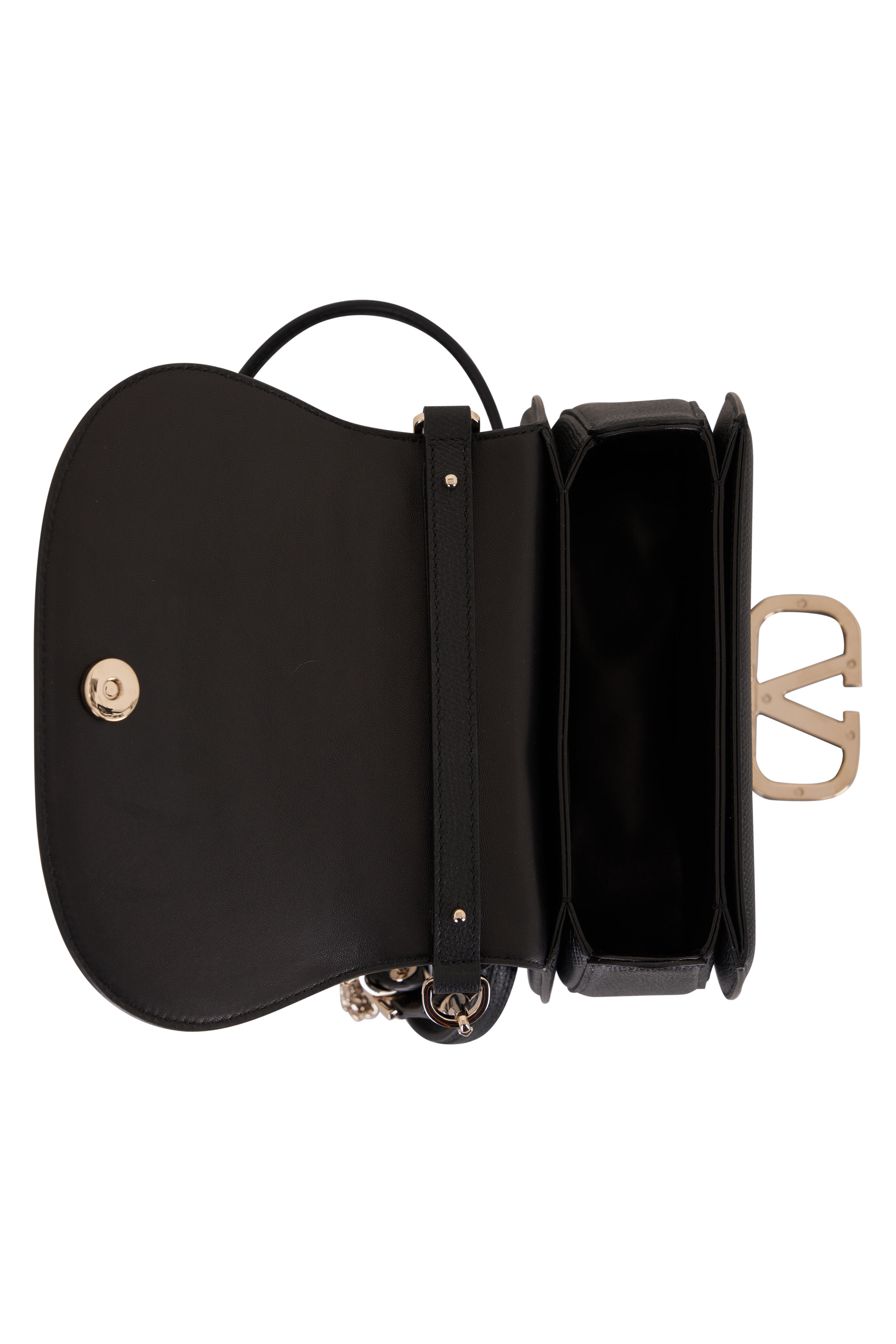 Valentino Garavani Black VSLING Mini Leather Shoulder Bag - ShopStyle