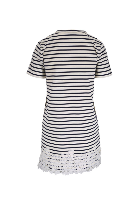 Veronica Beard Rhue Dove Stripe Lace Mini Dress - view 3