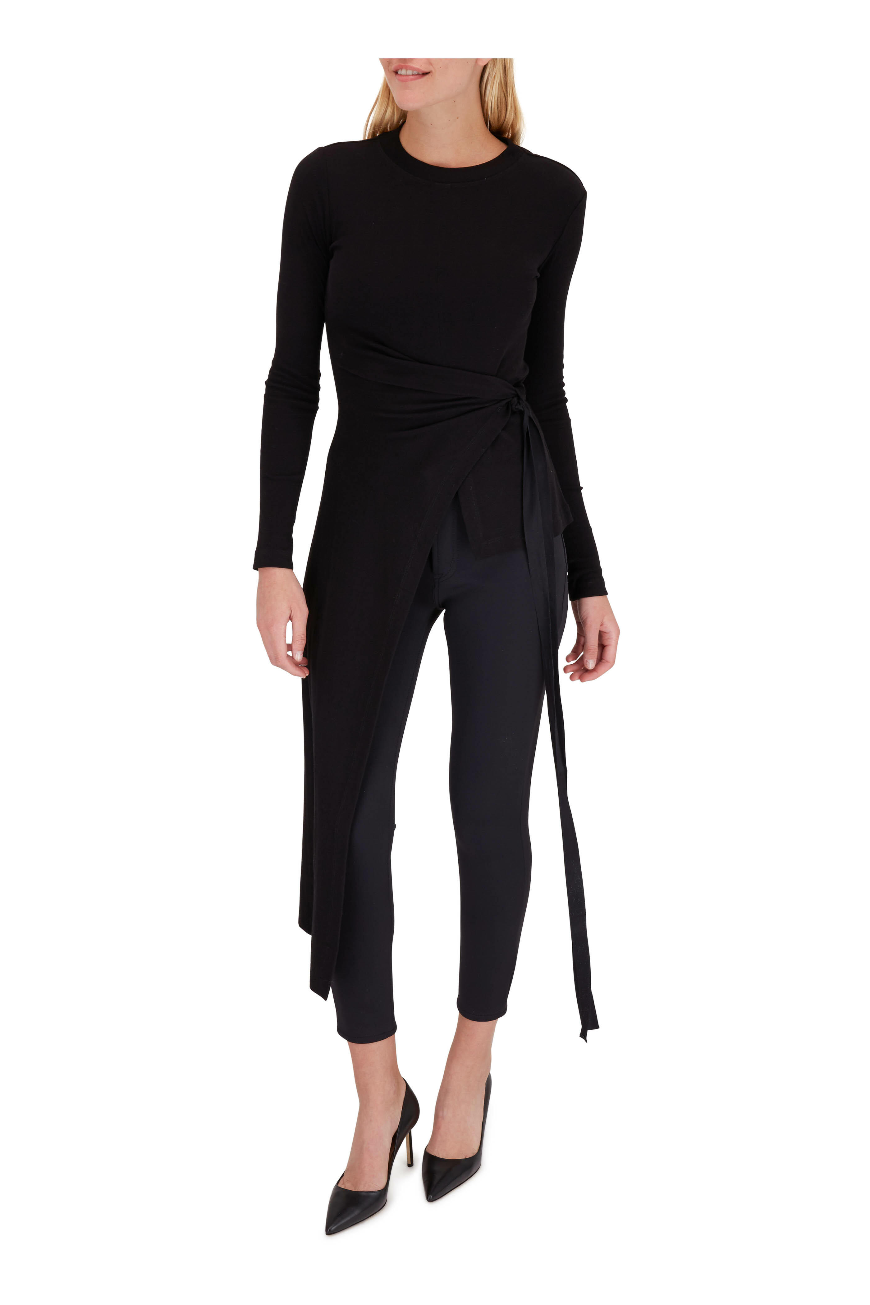 J Brand - Alana Black Scuba High-Rise Skinny Pant