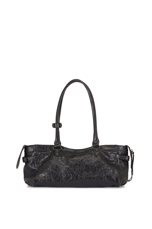 Balenciaga E/W Le City Black Textured Leather Bag - view 4