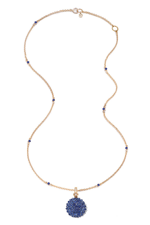 Nam Cho - Detachable Reverse Sapphire Pendant Necklace