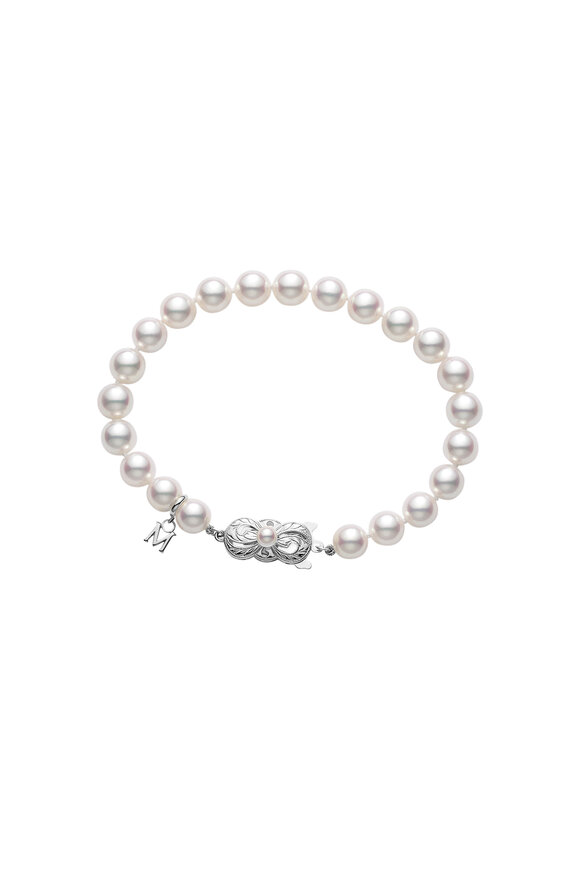 Mikimoto - 18K White Gold Pearl Bracelet