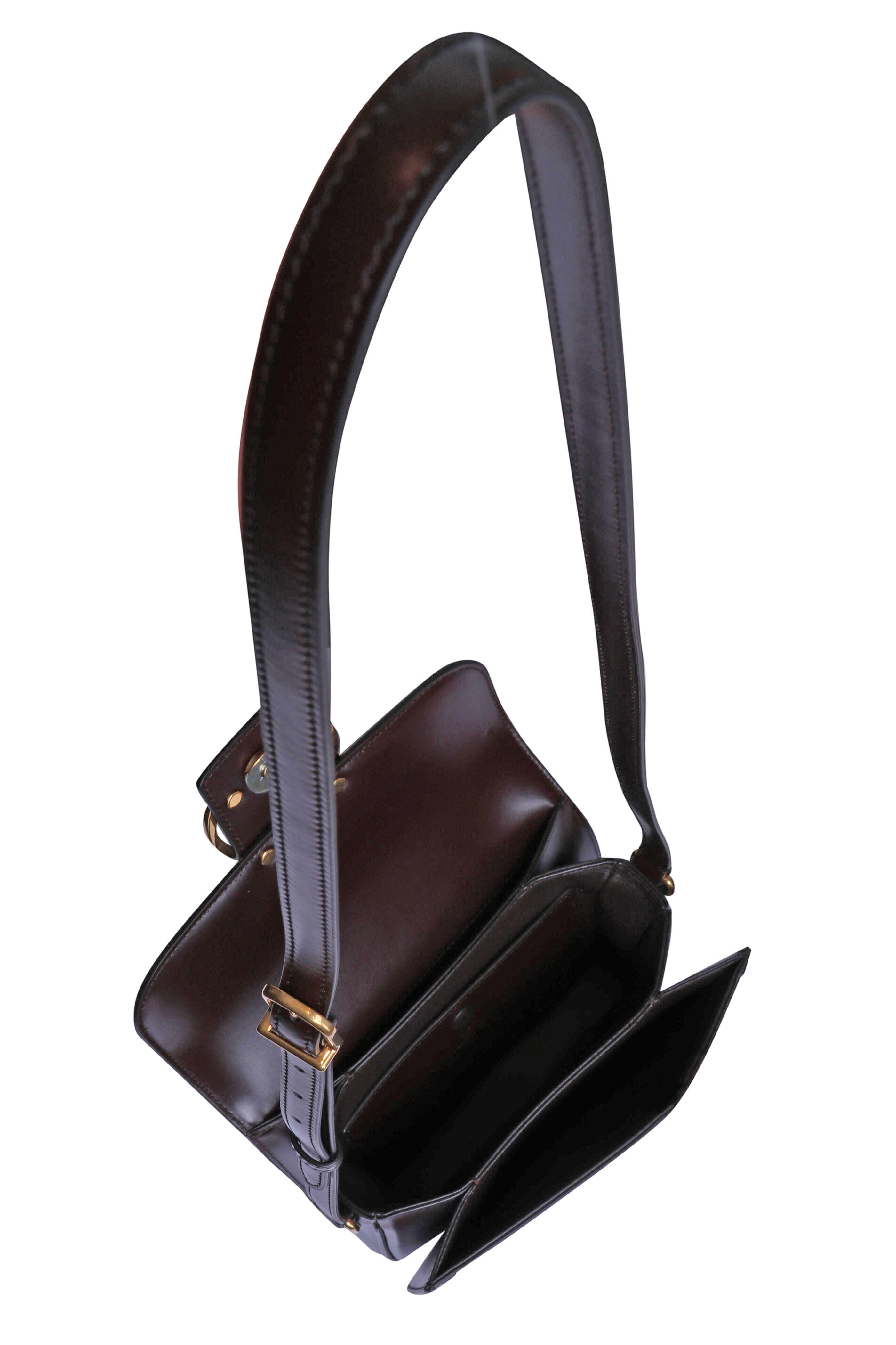 Valentino Garavani - 9TO5 Oak Brown Smooth Leather Shoulder Bag