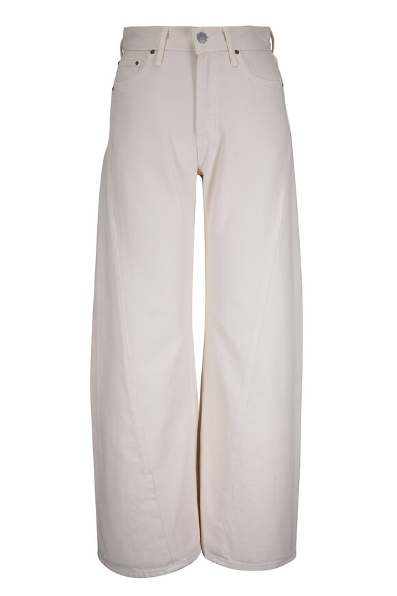 Mother The Lil Lemon Twist Sneak Natural Wide Leg Jean