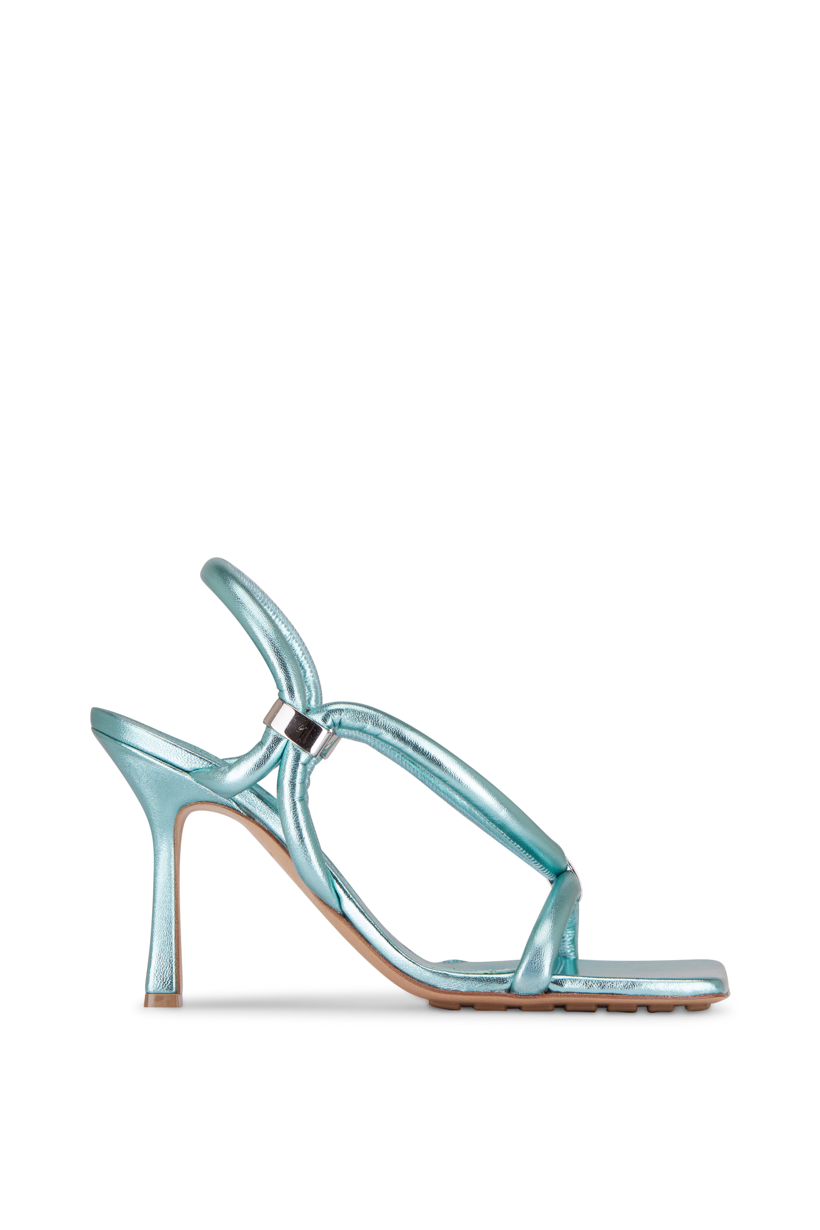 Bottega Veneta - Icy Moon Reflection Nappa Stretch Sandal, 90mm