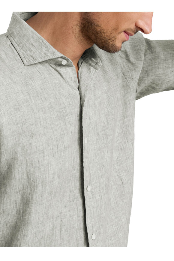 Peter Millar Astino Willow Check Linen Sport Shirt - view 4