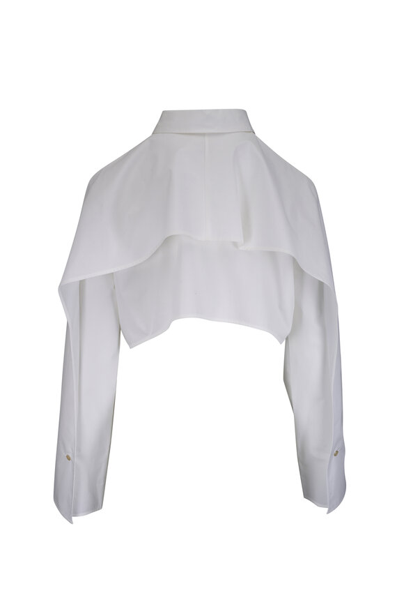 Khaite Fritz Chalk White Cropped Top - view 6