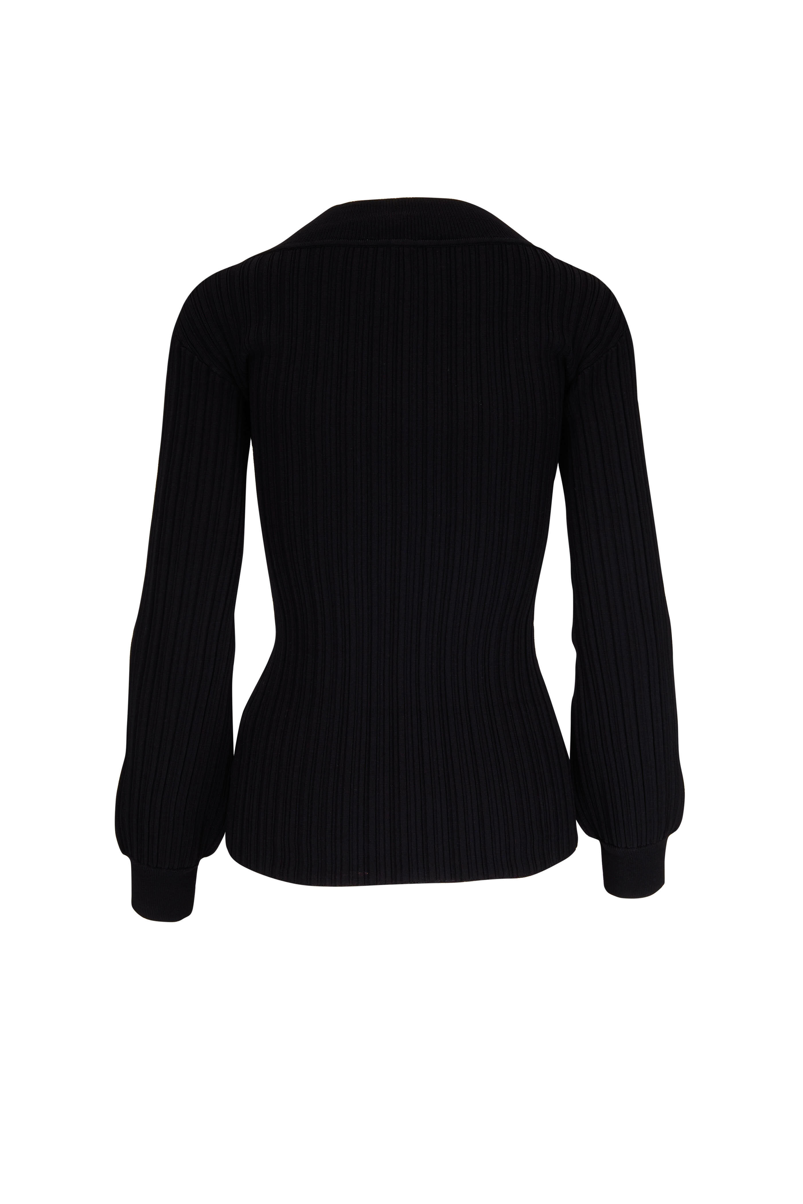 Adam Lippes Black Knit Long Sleeve Sweater Size shops Medium