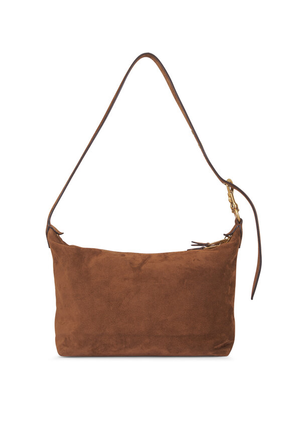 Miu Miu Small Camoscio Cocoa Brown Suede Shoulder Bag - view 2
