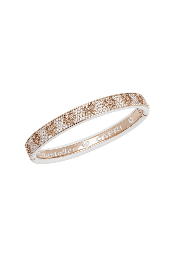 Chantecler Pavé Diamonds & White Enamel Bracelet