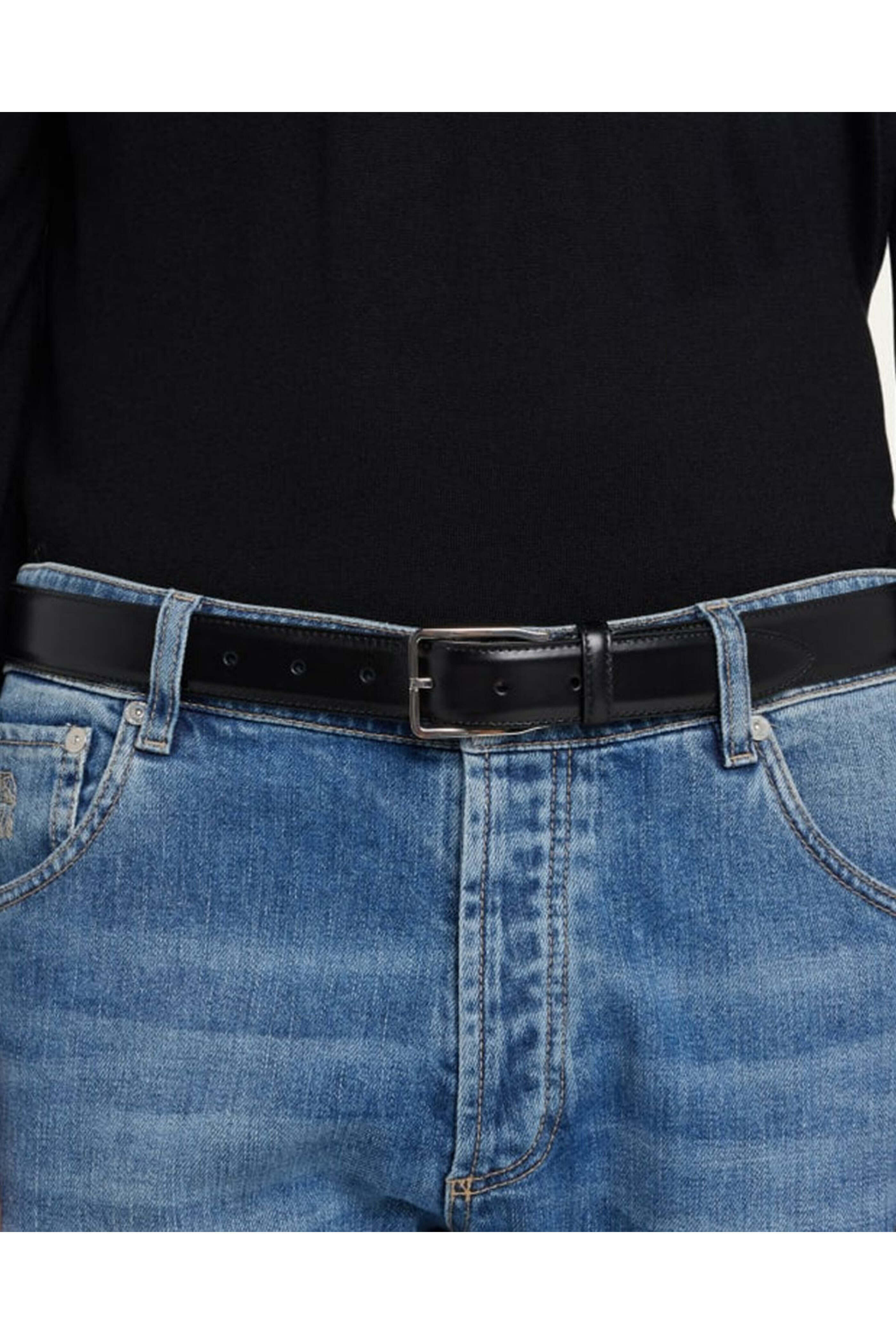 Brunello Cucinelli - Men's Leather Belt in Nero
