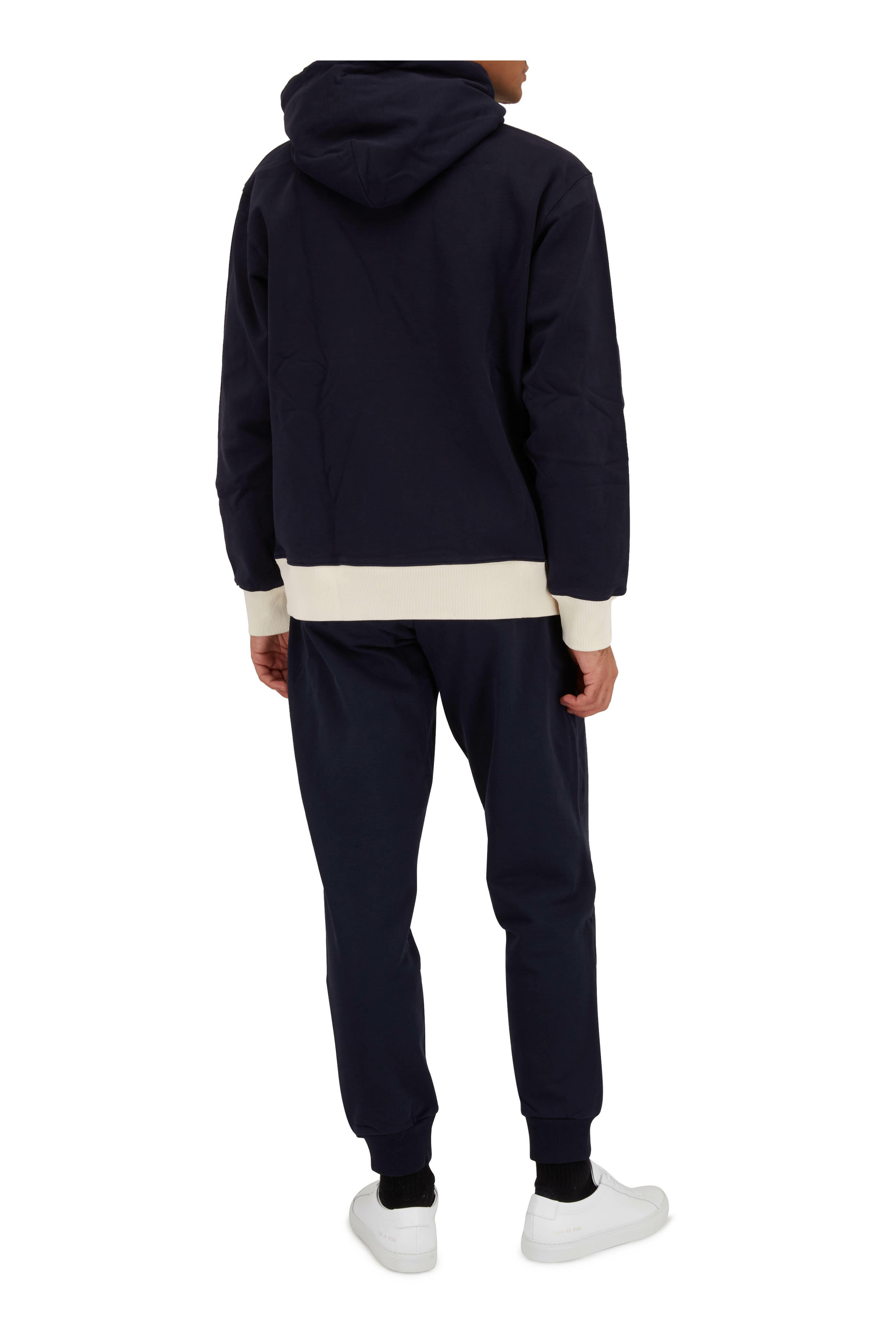Orlebar Brown - Ernest Night Iris & White Hoodie