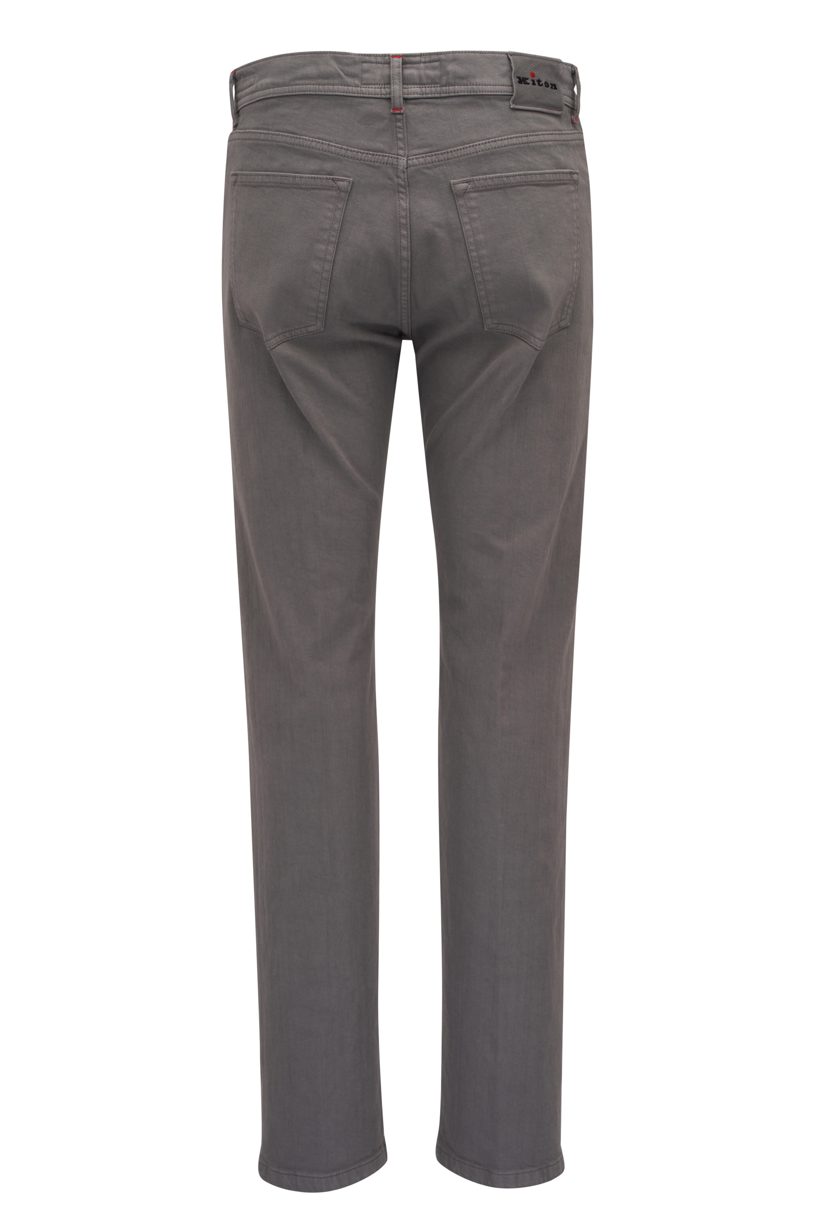 Kiton - Light Gray Cotton Five Pocket Jean | Mitchell Stores