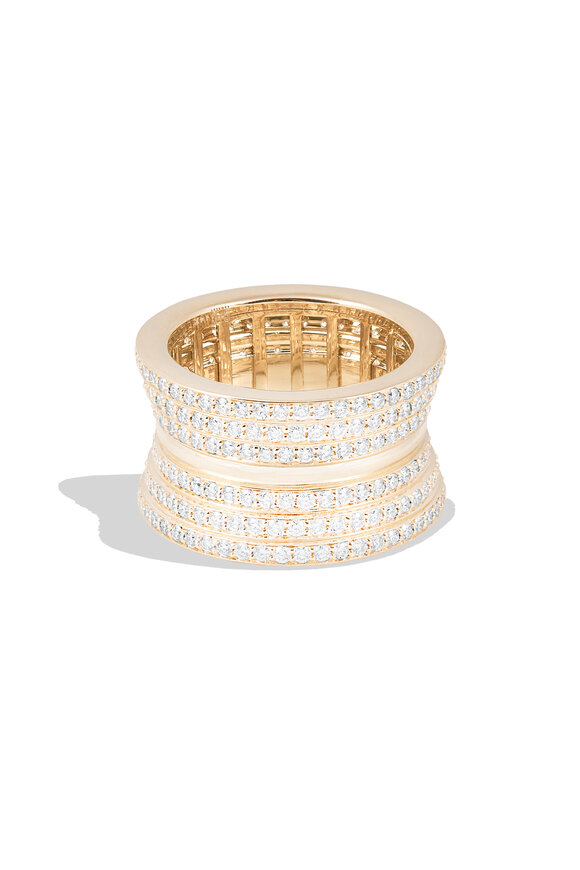 Campbell + Charlotte Revel Dimensional Pave Diamond Cigar Band