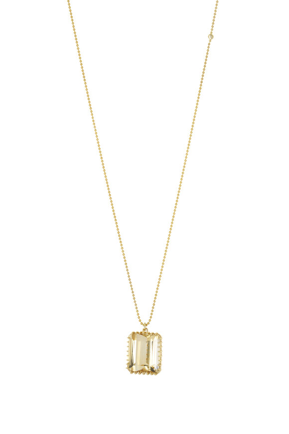 Renee Lewis - Rectangle Citron Pendant Necklace